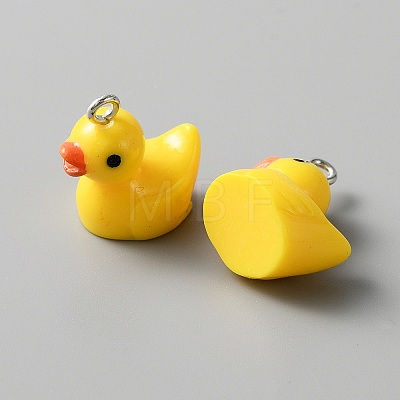 Opaque Resin Pendants RESI-WH0029-12P-01-1