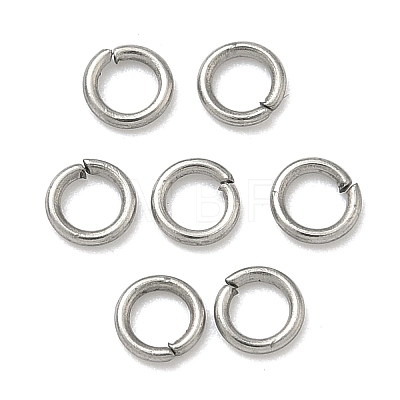 Tarnish Resistant 304 Stainless Steel Open Jump Rings X-STAS-Q186-02-4x0.7mm-1