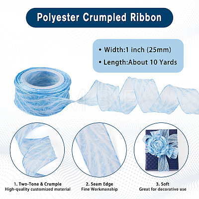 Polyester Crumpled Ribbon OCOR-TAC0035-12G-1