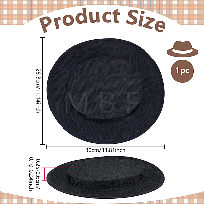 Cotton Imitation Flat Round Fascinator Hat Base for Millinery FIND-WH0173-460B-1
