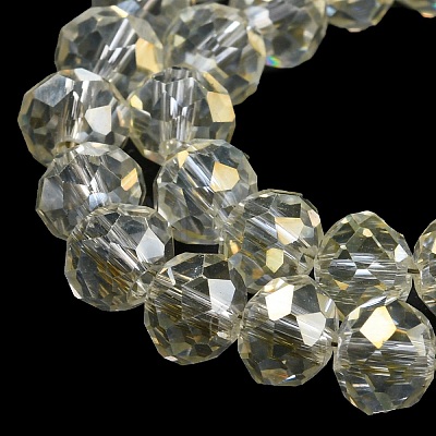 Electroplate Transparent Glass Beads Strands EGLA-A034-T3mm-T16-1