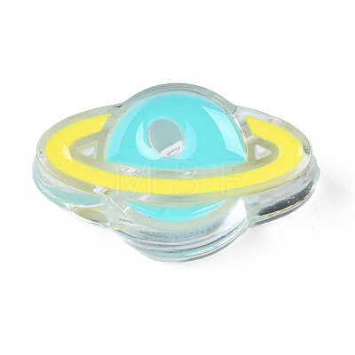 Transparent Acrylic Enamel Beads OACR-N130-022-1