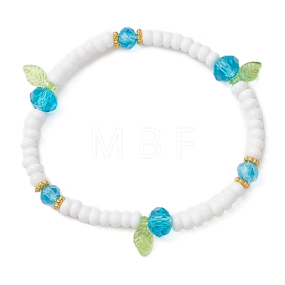Transparent Acrylic Charm Bracelets BJEW-MZ00335-1