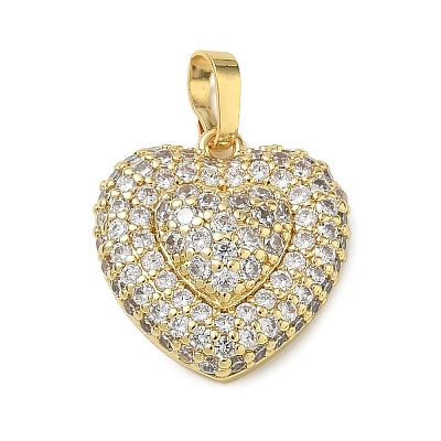 Brass Micro Pave Cubic Zirconia Pendants KK-CBA74BF-12G-02A-1