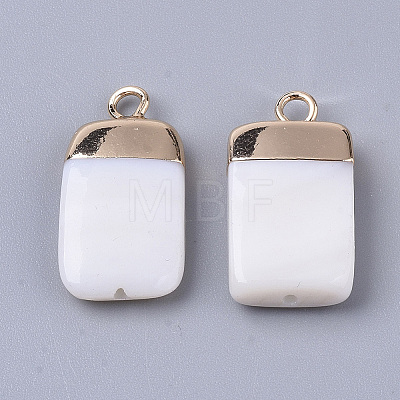 Electroplate Freshwater Shell Pendants LS-SHEL-S276-62A-1