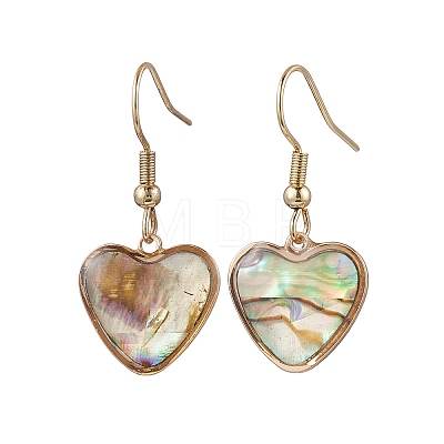 Natural Paua Shell Dangle Earrings EJEW-JE06274-04-1