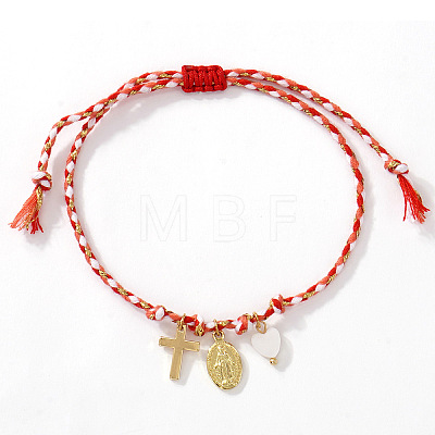 Religion Brass & Natural Shell Charm Bracelets LS-KR4902-10-1