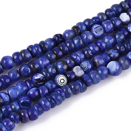 Natural Freshwater Shell Dyed Beads Strands SHEL-T020-29A-10-1