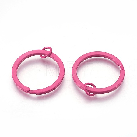 Spray Painted Iron Split Key Rings IFIN-L038-06-FF-1