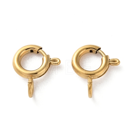 Ion Plating(IP) 304 Stainless Steel Spring Ring Clasps X-STAS-C114-04A-G-1