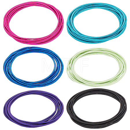 48Pcs 6 Colors Minimalist Spring Chains Stretch Bracelets Set TWIR-SC0001-01-1