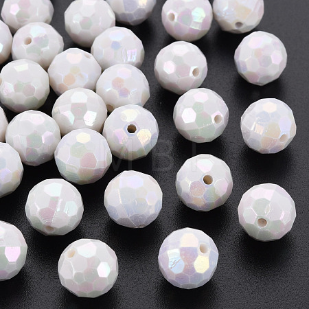 Opaque Acrylic Beads TACR-S154-10F-09-1