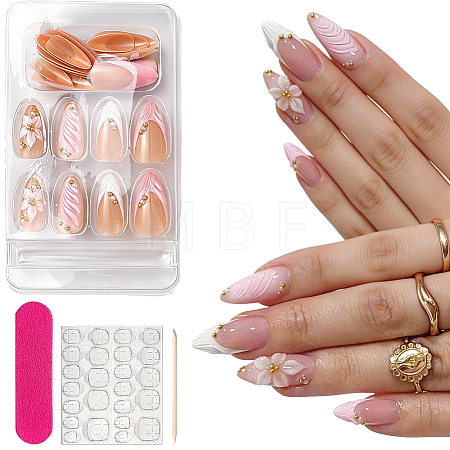 1 Bag ABS Plastic Full Cover Press On False Nails MRMJ-CP0001-58-1