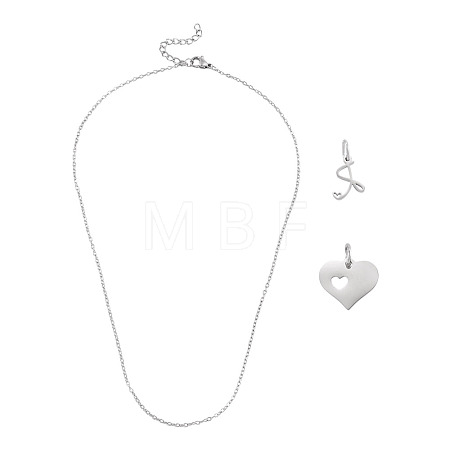 1Pc 304 Stainless Steel Cable Chain Necklaces NJEW-TA0001-24R-1