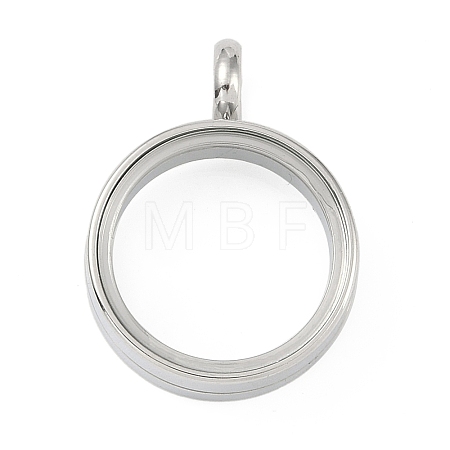 304 Stainless Stee Locket Pendants STAS-S132-16P-02-1