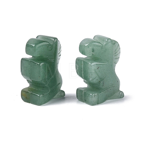 Natural Green Aventurine Horse Figurine DJEW-N005-01F-1
