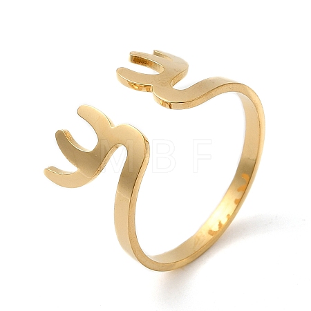 304 Stainless Steel Cuff Rings RJEW-G299-03G-1