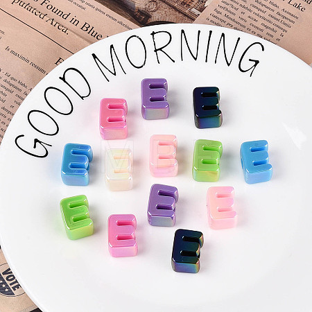 UV Plating Opaque Acrylic European Beads OACR-M027-03E-1