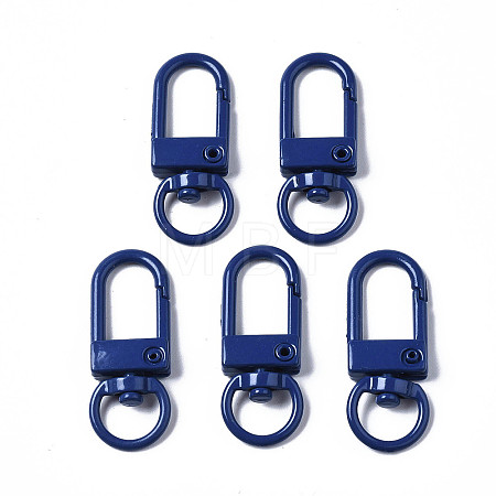 Spray Painted Eco-Friendly Alloy Swivel Snap Hooks Clasps PALLOY-T080-02B-NR-1