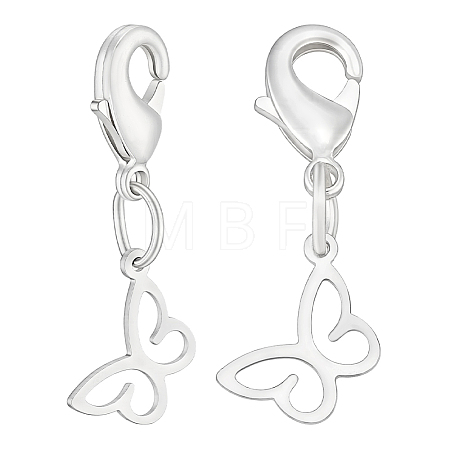 4Pcs 925 Sterling Silver Pendant Decorations HJEW-PH02566-1