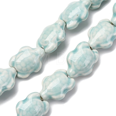 Handmade Porcelain Beads Strands LAMP-G140-02H-1