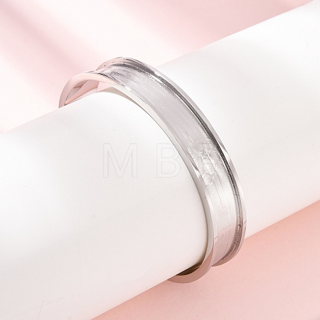 304 Stainless Steel Grooved Bangle Base SA-CBACA70-03P-1