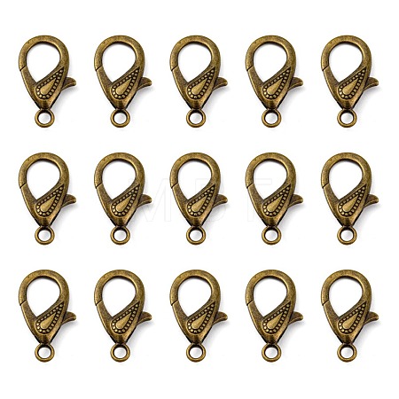 Tibetan Style Alloy Lobster Claw Clasps PALLOY-O027-AB01-1