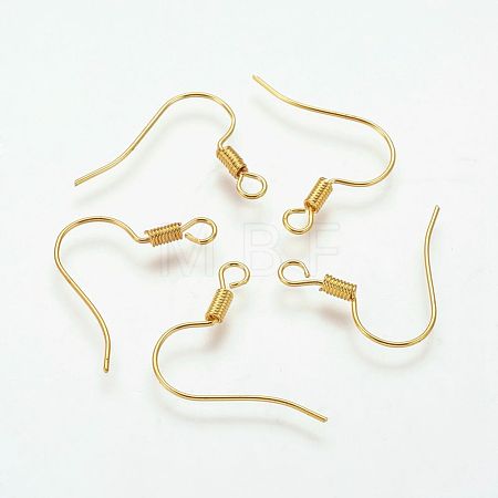 Brass Earring Hooks KK-Q363-G-NF-1