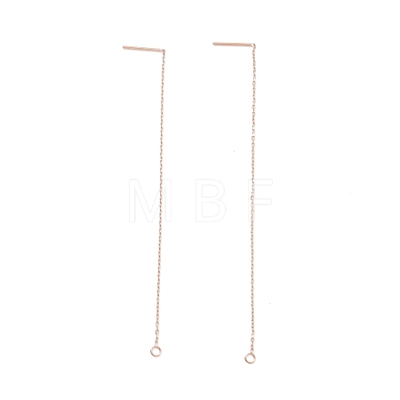 Ion Plating(IP) 304 Stainless Steel Stud Earring Finding STAS-E161-06RG-1