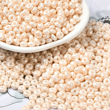 Baking Paint Luster Glass Seed Beads SEED-B001-04A-02-1