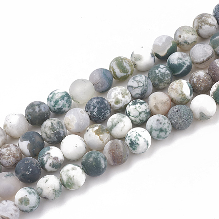Natural Tree Agate Beads Strands G-T106-037-1