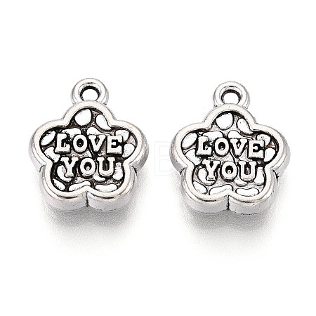 Tibetan Style Alloy Charms TIBE-N013-19AS-1