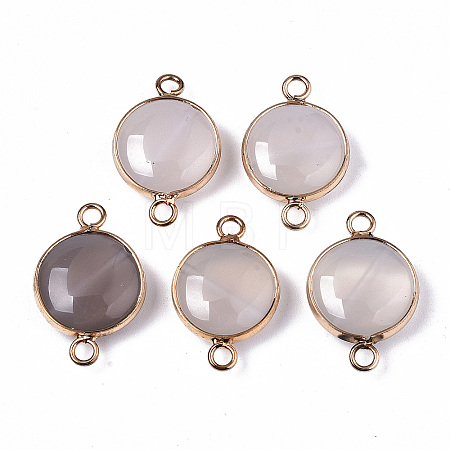 Natural Grey Agate Links Connectors LS-G-N326-85J-1