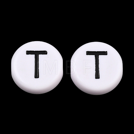 Opaque Acrylic European Beads AC-CBA3BDD-01T-1