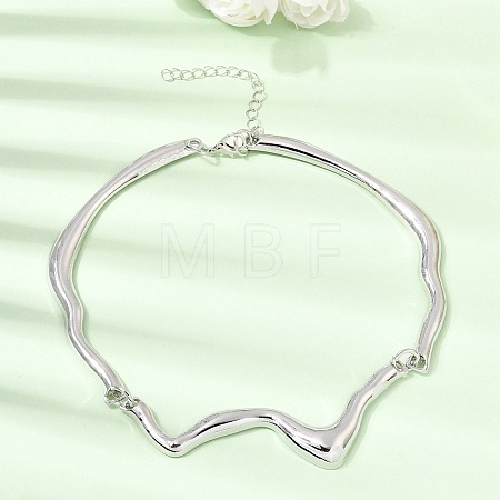 Alloy Flow Water Choker Necklaces for Women AL-CBA9074-01P-1
