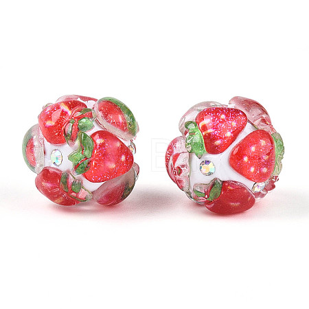 Fruit Round Resin Beads LS-RESI-T059-03D-1