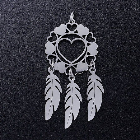 Non-Tarnish 201 Stainless Steel Pendants STAS-S105-JN350-1-1