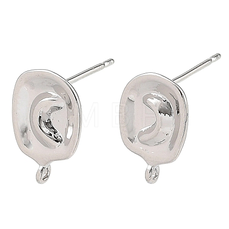 SHEGRACE Brass Stud Earring Findings XGRQ6M591-903P-1
