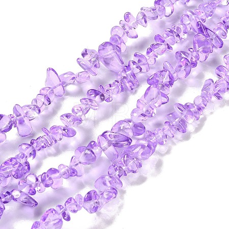 Spray Painted Transparent Glass Beads Strands X-GLAA-P060-01A-12-1