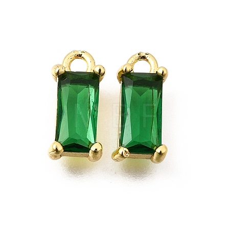 Brass Glass Pendants KK-Z156-02G-02-1