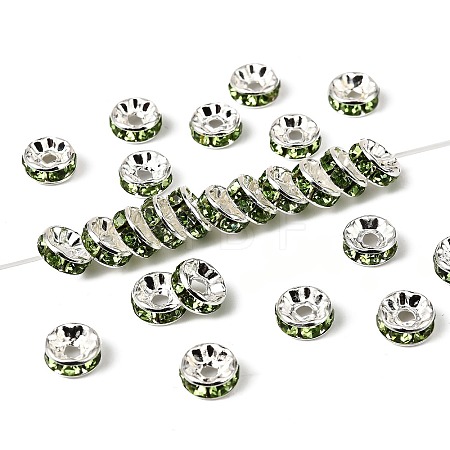 Brass Grade A Rhinestone Spacer Beads RB-A014-Z8mm-07S-1