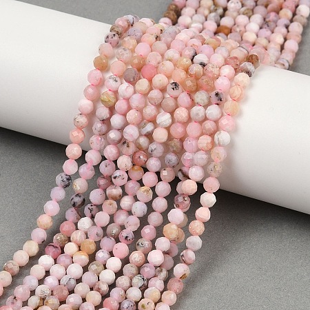 Natural Pink Opal Beads Strands G-M092-D02-02-1