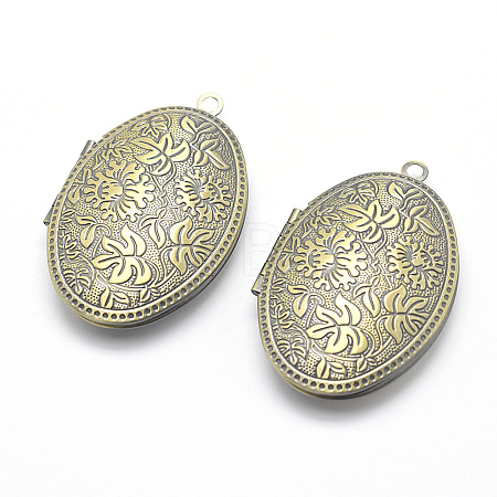Brass Locket Pendants X-KK-F717-28AB-NR-1