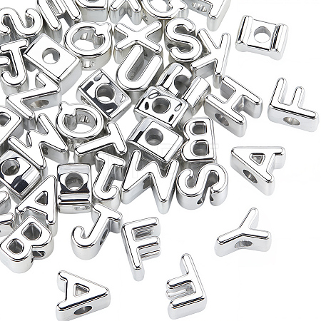 50Pcs UV Plating Acrylic Beads MACR-SP0002-27A-1