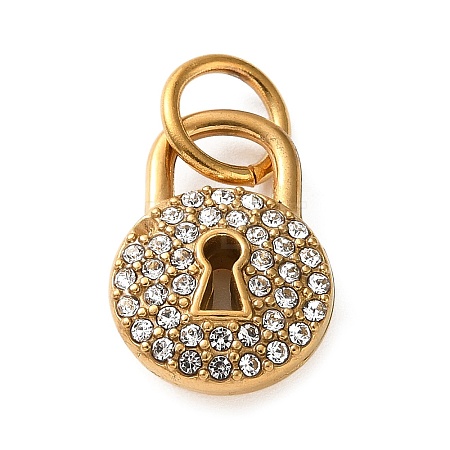 304 Stainless Steel Rhinestone Pendants RB-CBA324D-01G-06-1