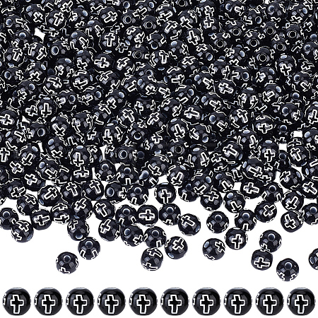 600Pcs Craft Style Acrylic Beads SACR-PA0001-35-1