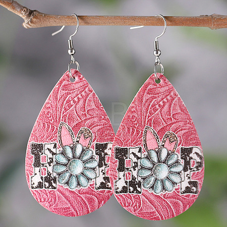 Imitation Leather Dangle Earrings FS-WGAAB7F-05-1