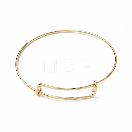 Ion Plating(IP) Adjustable 304 Stainless Steel Wire Bangle Making MAK-F286-03G-1