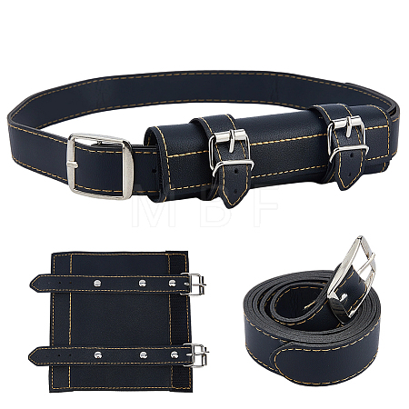 Medieval PU Leather Sword Holder Belts AJEW-WH0871-64B-1