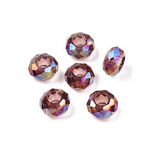 Transparent Glass European Beads GPDL-N005-D14mm-A08-1